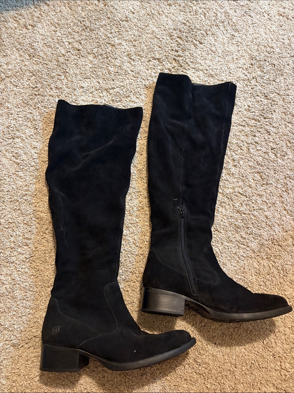 Born Black Suede Over-the-Knee Boots